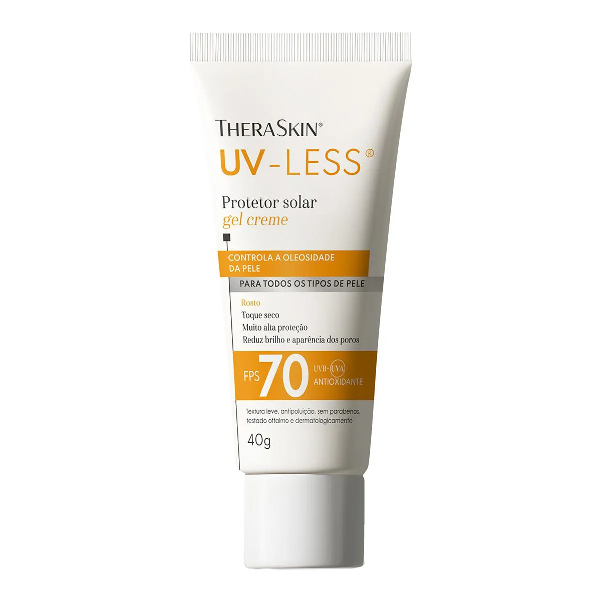 Protetor Solar Facial TheraSkin UV-Less FPS 70 Gel Creme Sem Cor 40g