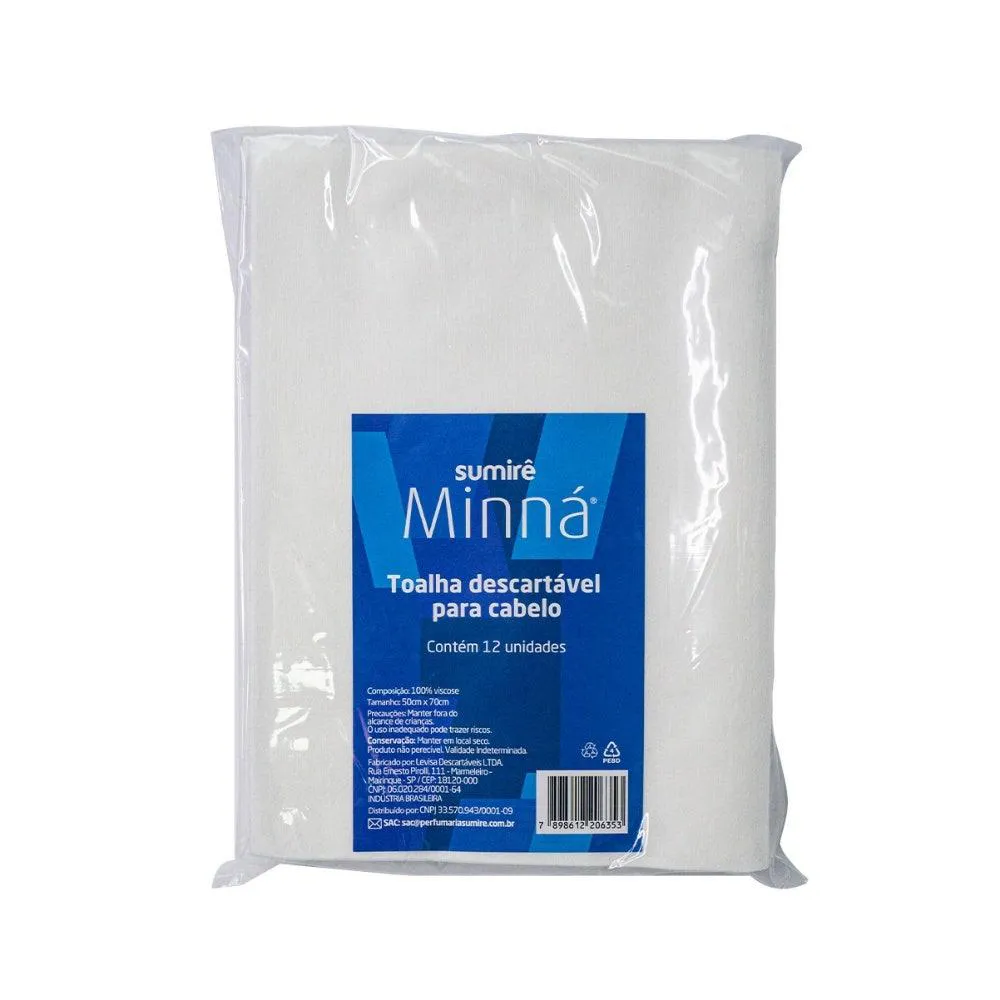 Toalha Descartável Cabeça Minná 12un