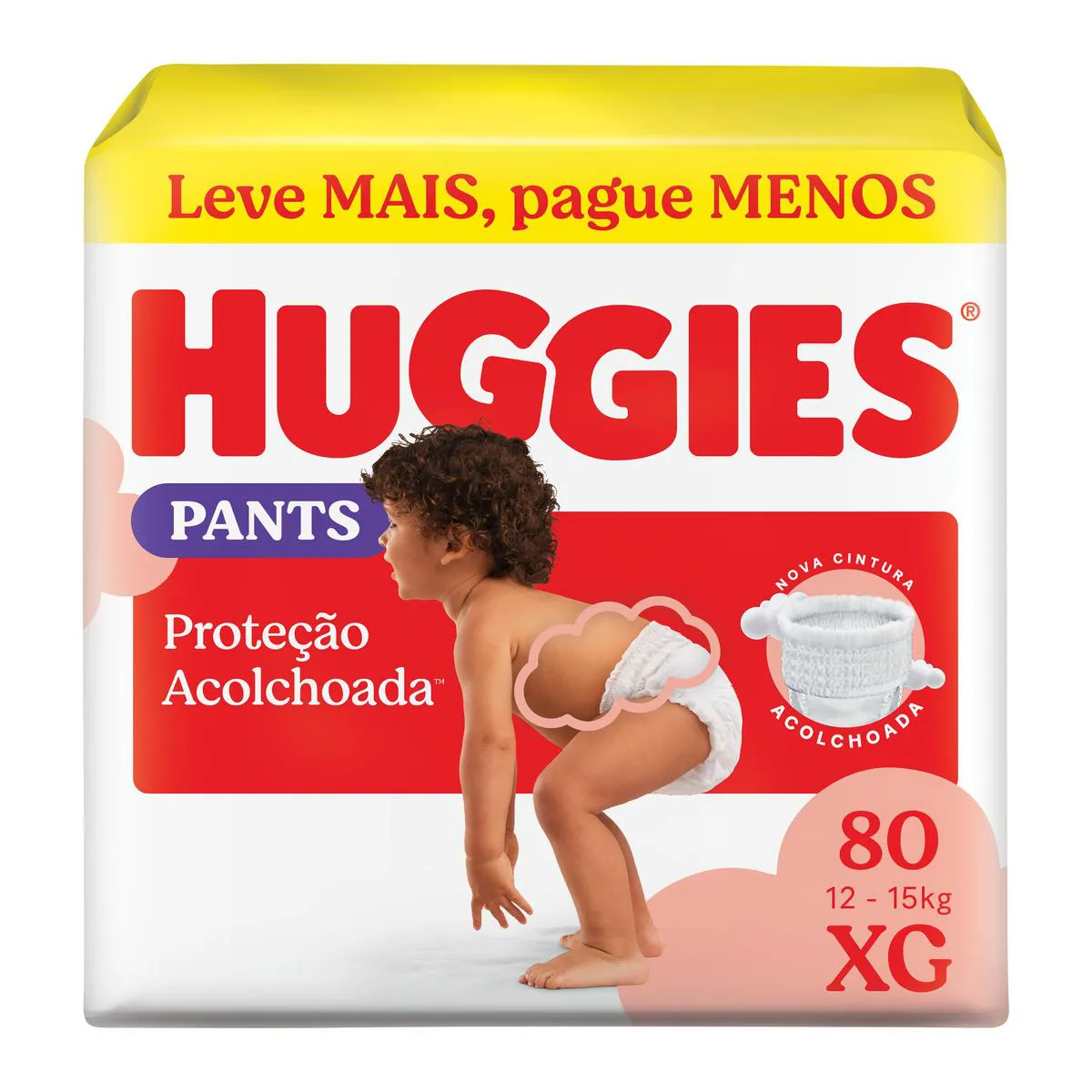 Fralda Calça Huggies Proteção Acolchoada XG 80 unidades