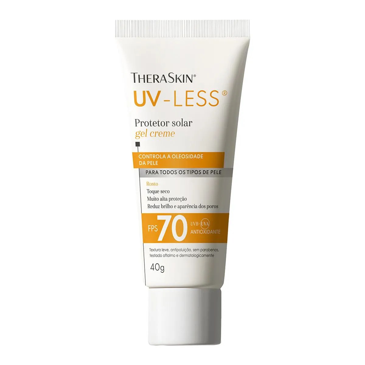 Protetor Solar Facial TheraSkin UV-Less FPS 70 Gel Creme Sem Cor 40g